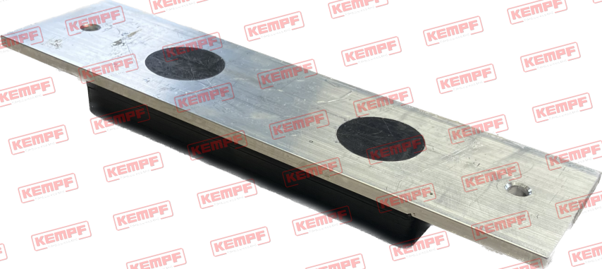 24259 Kempf Gummiauflage, Alu,  225(145)x60(55)x5+17 mm